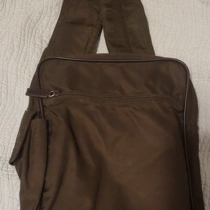 Prada dark green belt backpack /crossbody